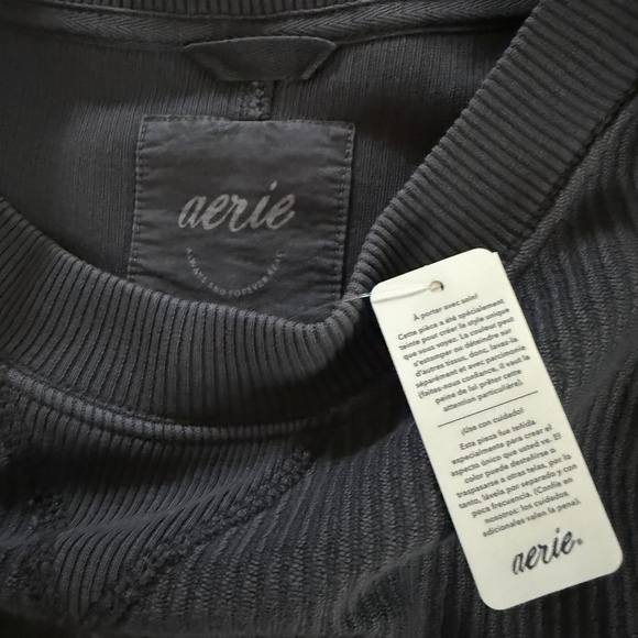 Two piece Big Chill textured crew sweatshirt and matching joggers from Aerie. - Picture 5 of 6